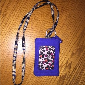 Vera Bradley ID case and lanyard